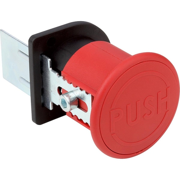 Emergency Opener, Plastic Black, Push Button Comp:Plastic Comp:Red, Bn=8/10, P=30-50